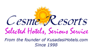 Cesme Hotels and Resorts, hotels in Cesme Turkey. Selected Cesme Hotels